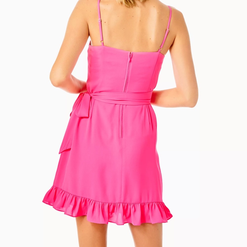 Lily pulitzer hot pink wrap dress